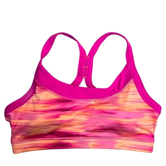 3/$25 🍄 Avia Pink Orange Active Racerback Sports Bra Style Estilo Large - Picture 1 of 11